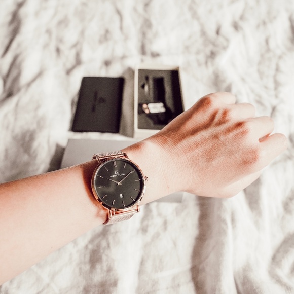 rose gold chain watch